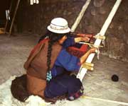 Woman weaving